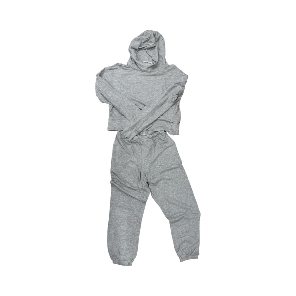 perfectwhitetee Gray Hoodie and Jogger Set